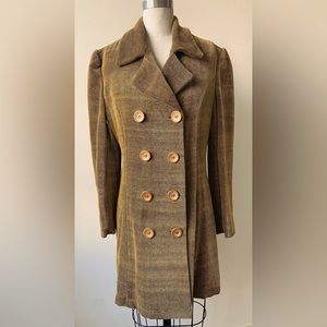VINTAGE 90s LAUNDRY LONGLINE DOUBLE BREASTED JACKET